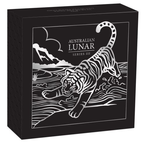 2022 Australian Lunar Series III Year of the Tiger 1/2oz Silver Proof Coin 