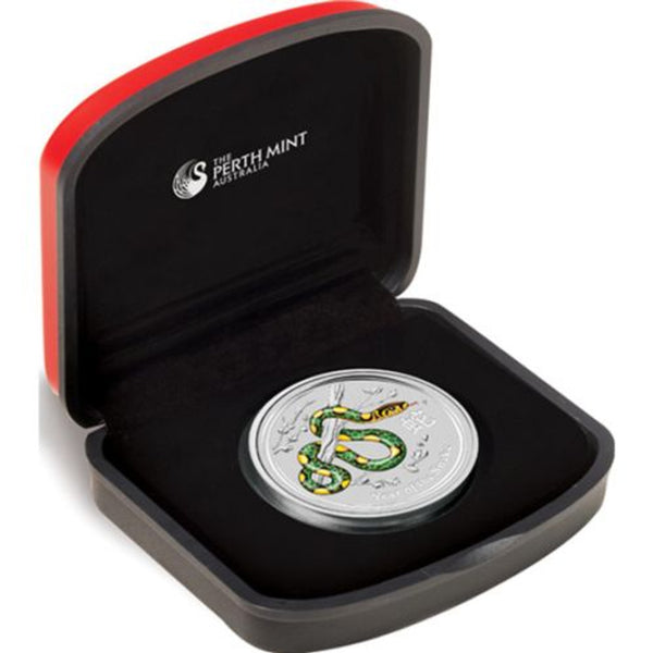 2013 Year of the Snake 1oz Silver Coloured Coin - World Money Fair