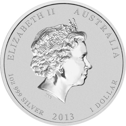 2013 Year of the Snake 1oz Silver Coloured Coin - World Money Fair