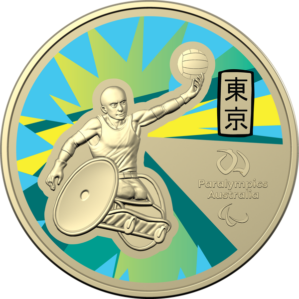 2020 Paralympics Australia Coloured $1 (Ambassador Chris Bond)