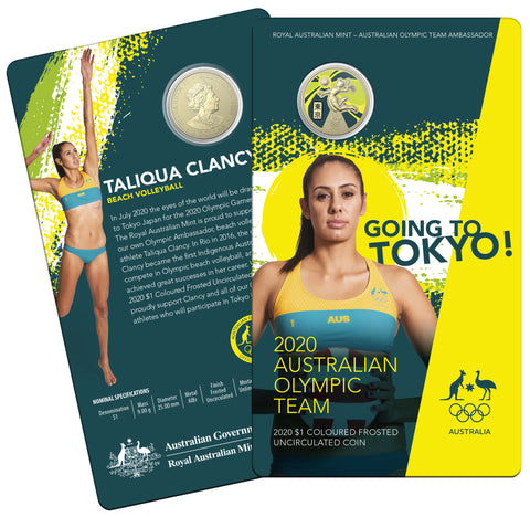 2020 Australian Olympic Team Coloured $1 (Taliqua Clancy)