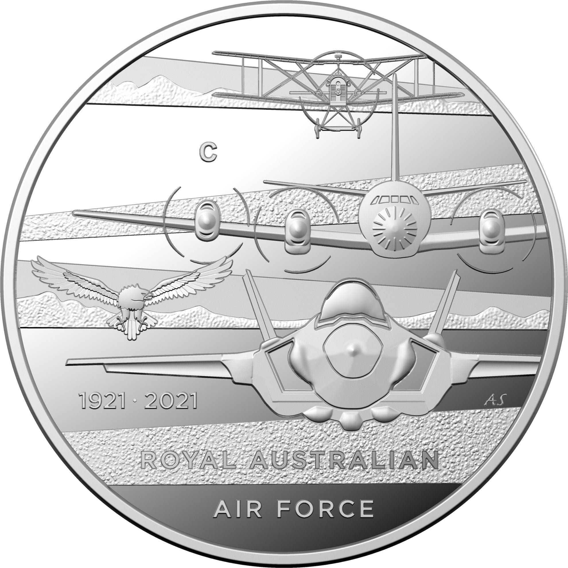 2021 Heroes of the Sky $1 'C' Mintmark Silver Proof Coin