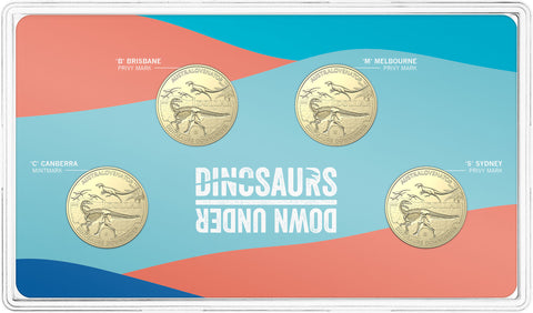 2022 Dinosaurs Down Under Four Coin Mintmark and Privy Set