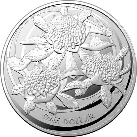 2022 Wildflowers of Australia - Waratah - $1 1oz Silver Investment Coin