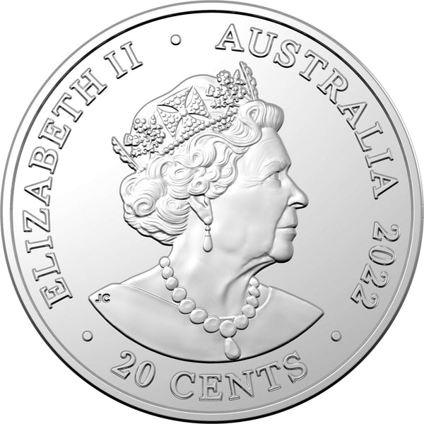 2023 AC/DC 15th Anniversary of Black Ice 20c Coloured Unc Coin