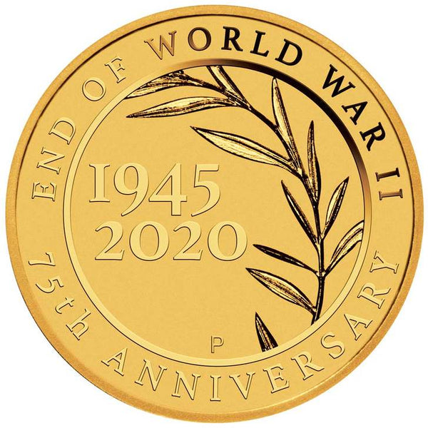 2020 End of World War 2 WWII 75th Anniversary 0.5G Gold $2 Coin on Card