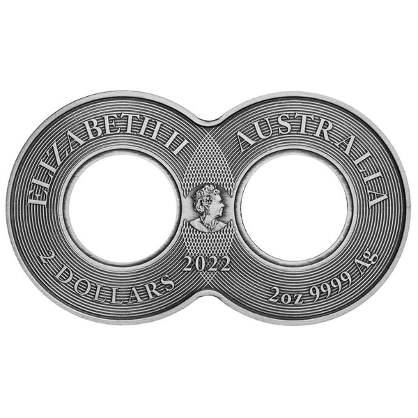 2022 Ouroboros 2oz Silver Antiqued Coloured Coin