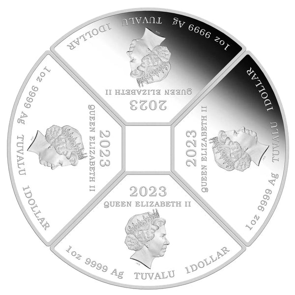 2023 Year of the Rabbit Quadrant 1oz Silver Proof Four-Coin Set