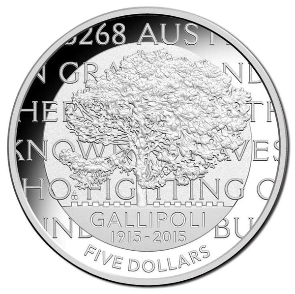 2015 Centenary of the Gallipoli Landing $5 Silver Proof Coin