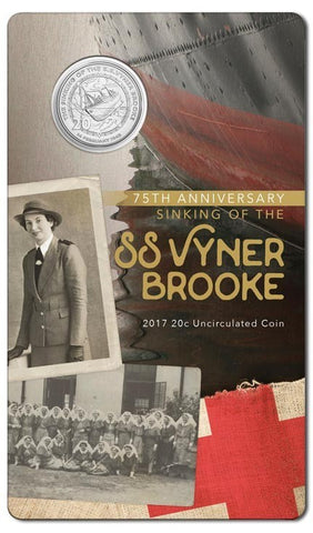 2017 75th Anniversary Sinking of the SS Vyner Brooke 20c Unc Coin