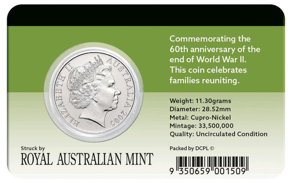 2005 End of WWII 60th Anniversary 20c Coming Home Cu-Ni Coin Pack