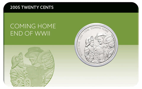 2005 End of WWII 60th Anniversary 20c Coming Home Cu-Ni Coin Pack