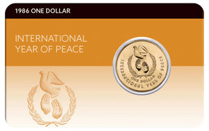 1986 International Year of Peace $1 Al-Br Coin Pack