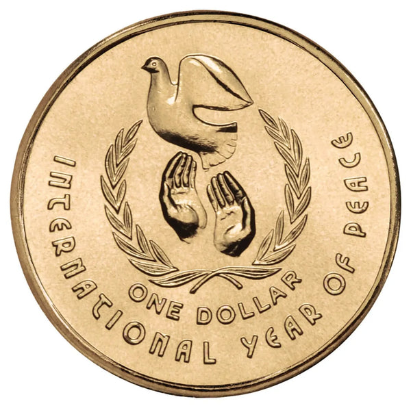 1986 International Year of Peace $1 Al-Br Coin Pack