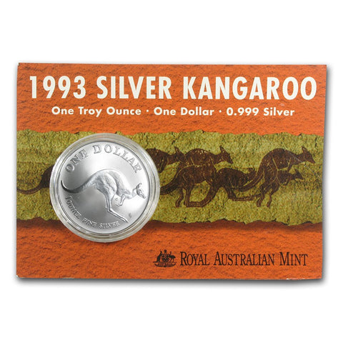 1993 Kangaroo 1oz Silver $1