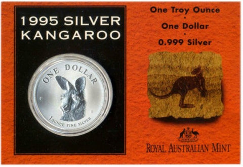 1995 Kangaroo 1oz Silver $1 Carded