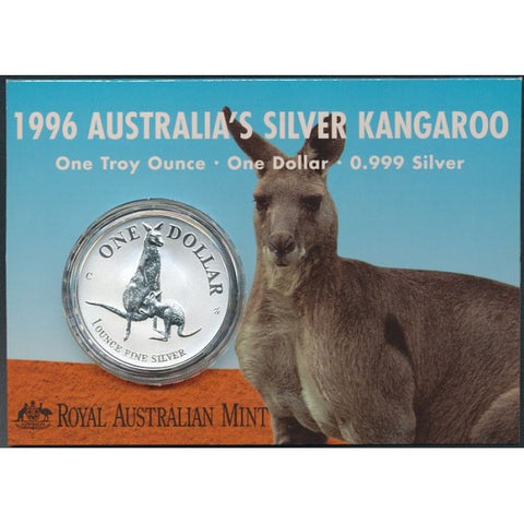 1996 Kangaroo 1oz Silver $1 Carded
