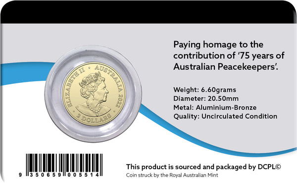 2022 Peacekeepers $2 Carded Coin