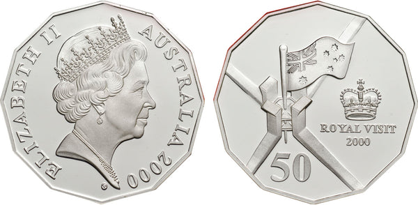 2000 Royal Visit 50c Proof Coin Australia