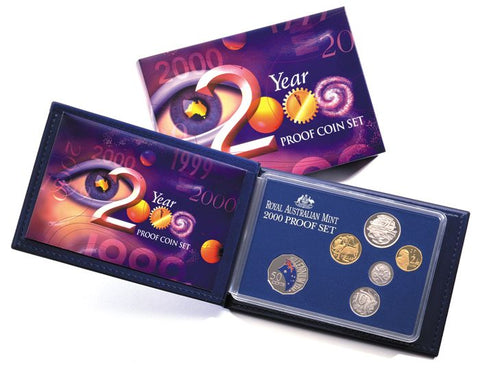2000 Royal Australian Mint Proof Set with Colourised 50c