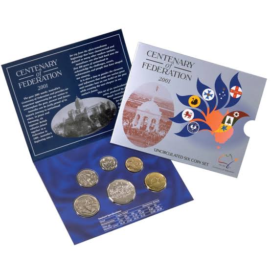 2001 Centenary of Federation 6 Coin Mint Set