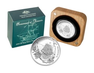 2004 Bicentenary of Tasmania $5 Silver Proof Coin