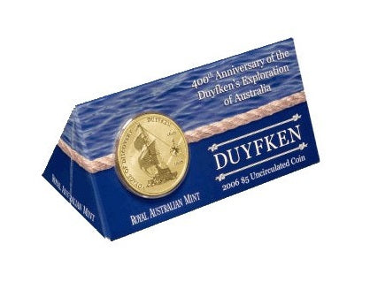 2006 Duyfken's Exploration of Australia $5 Uncirculated Coin in Card