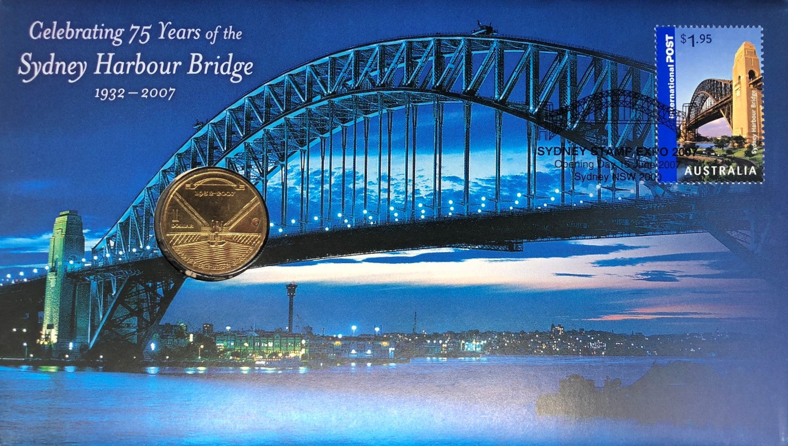 2007 Sydney Harbour Bridge 75th Anniversary $1 PNC