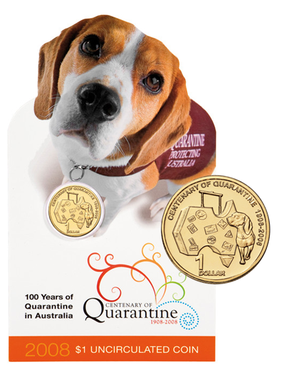 2008 Centenary of Quarantine in Australia $1 Uncirculated Coin