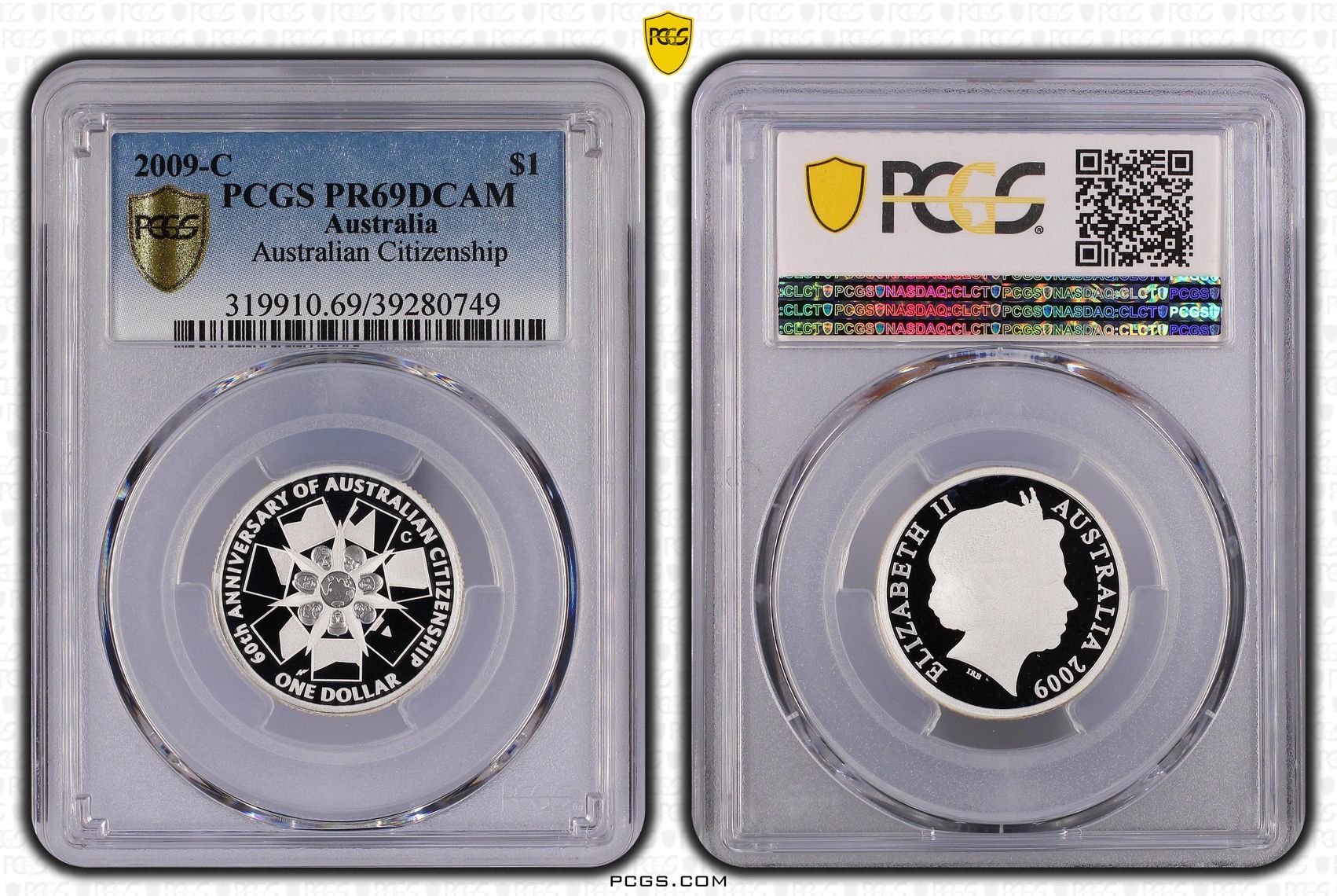 2009-C Australian Citizenship Silver $1 C Mintmark PR69