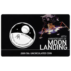 2009 Moon Landing 40th Anniversary 50c UNC Coin