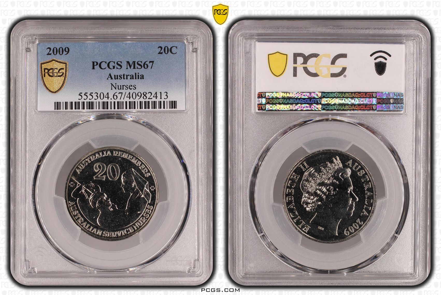 2009 Australian Nurses 20c MS67