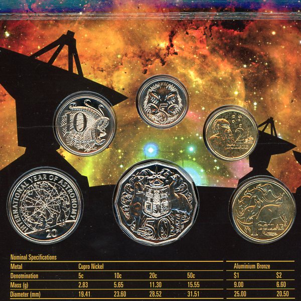 2009 International Year of Astronomy Mint Set ANDA Edition - Melbourne