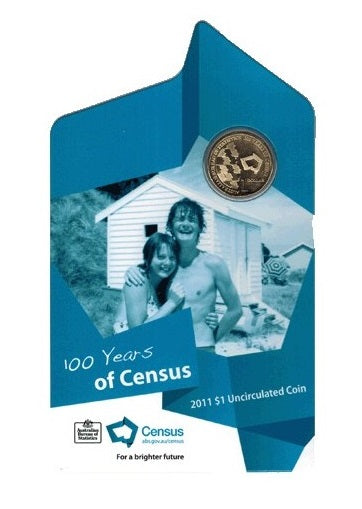 2011 - 100 Years of Census $1 Uncirculated Coin in Card