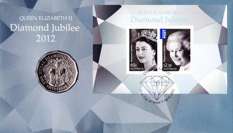 2012 Queen Elizabeth Diamond Jubilee 50c PNC