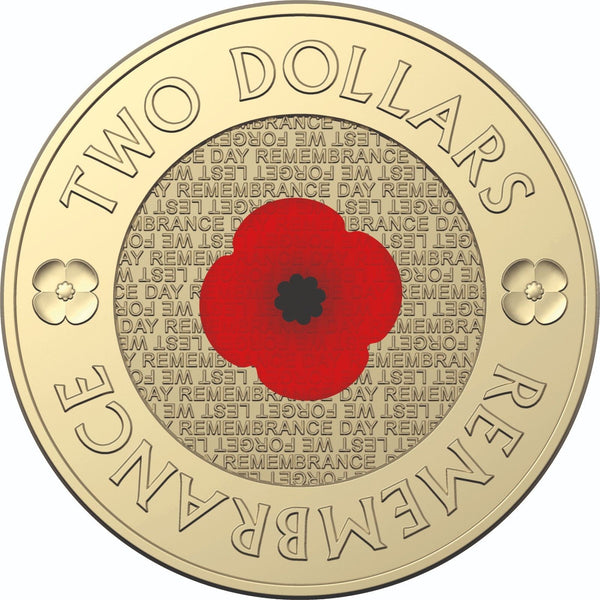 2012 Remembrance Day Red Poppy $2 Coin MS65