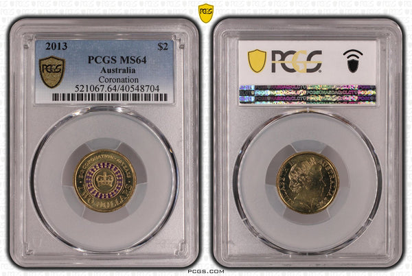 2013 Coronation $2 PCGS Grade MS64