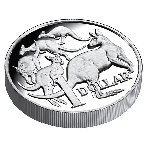 2014 Mob of Roos High Relief Fine Silver $1 Proof