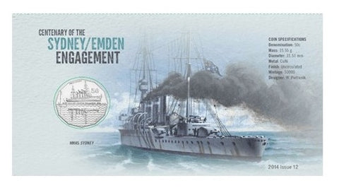 2014 Centenary of Sydney / Emden Engagement 50c PNC