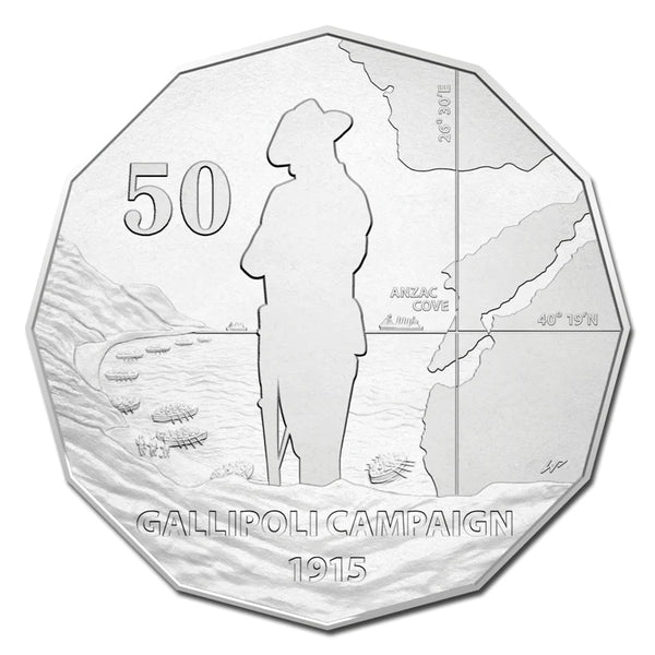 2014 Australia At War - Gallipoli Campaign 50c Carded UNC