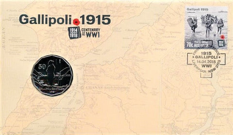 2015 Gallipoli Centenary 50c PNC