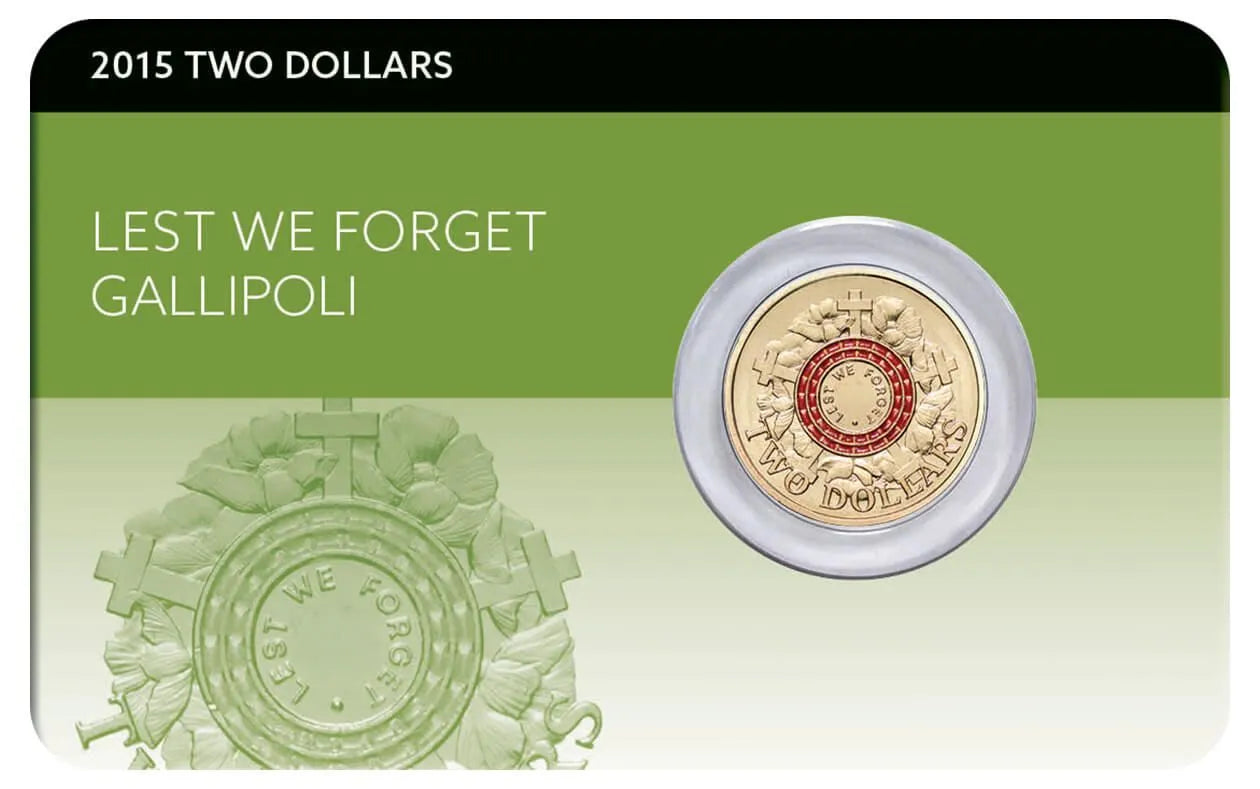 2015 Lest We Forget $2 Al-Br Unc Coin
