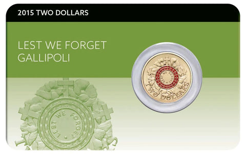 2015 Lest We Forget $2 Al-Br Unc Coin