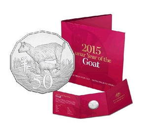 2015 Lunar Year of the Goat 50c Carded