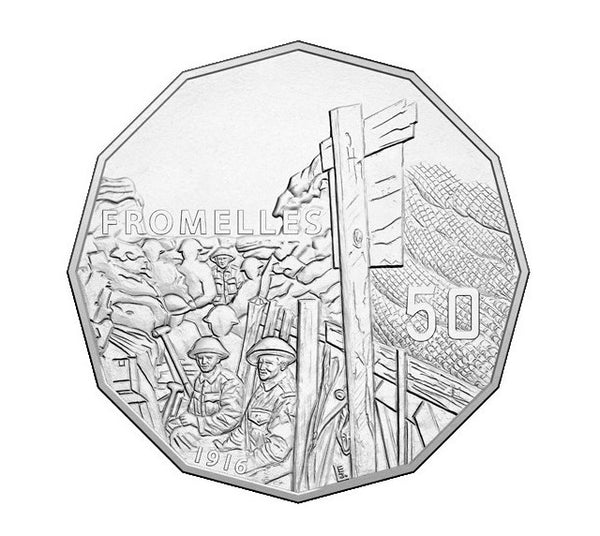2016 Battle of Fromelles 'The Western Front' 50c Uncirculated Coin in card