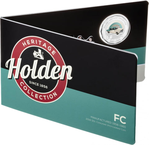 2016 Holden Heritage Collection 1958-1960 FC 50c Coin on Card