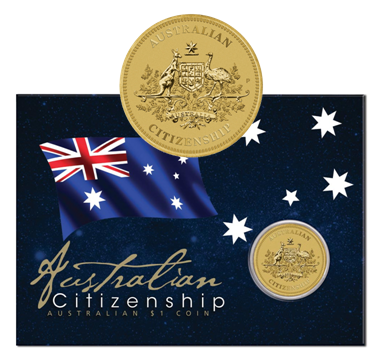 2012 Australian Citizenship $1 Carded Coin