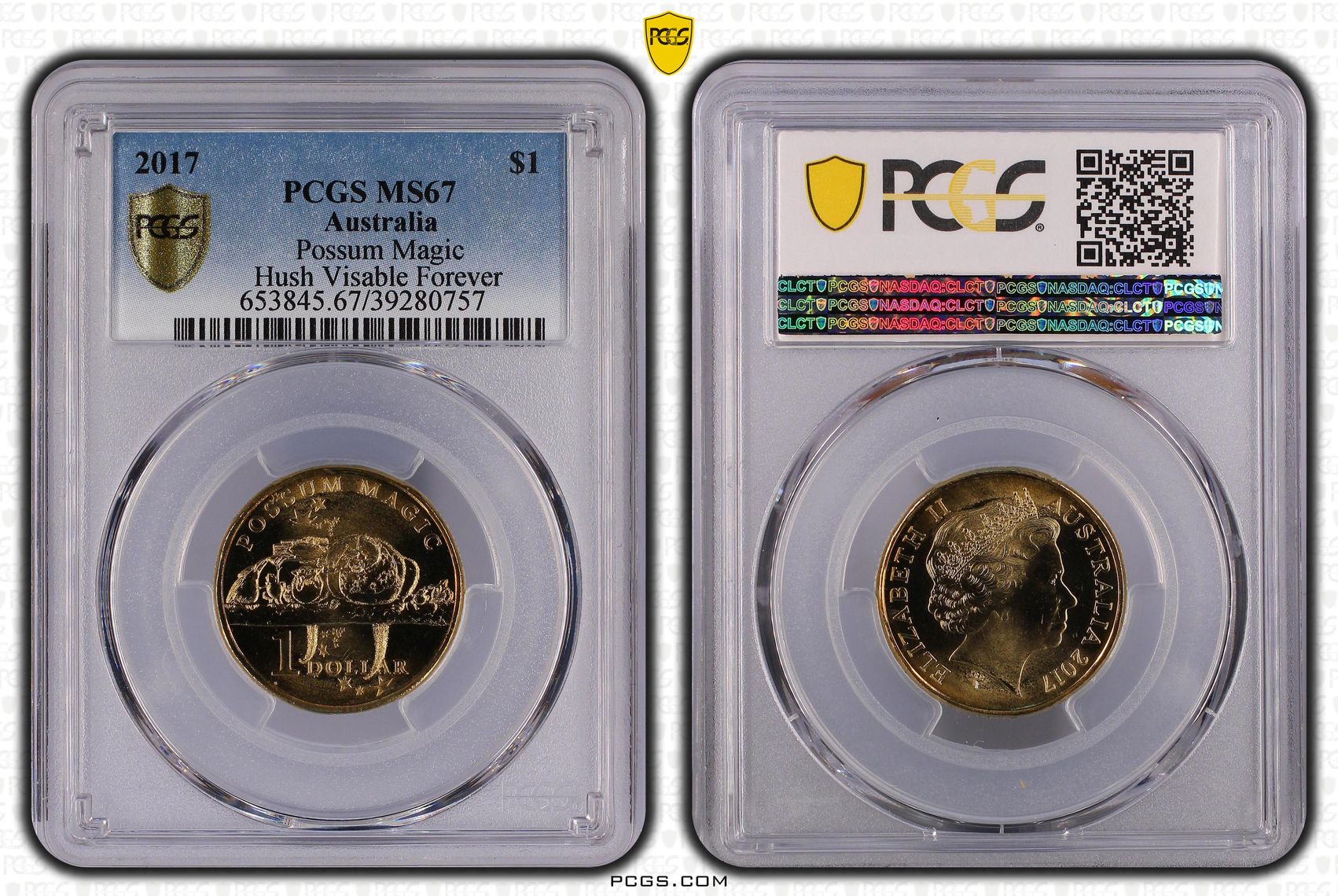 2017 Possum Magic 'Hush Visible Forever' $1 MS67