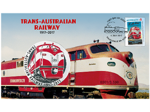 2017 100th Anniversary Trans-Australian Railway Medallion PNC