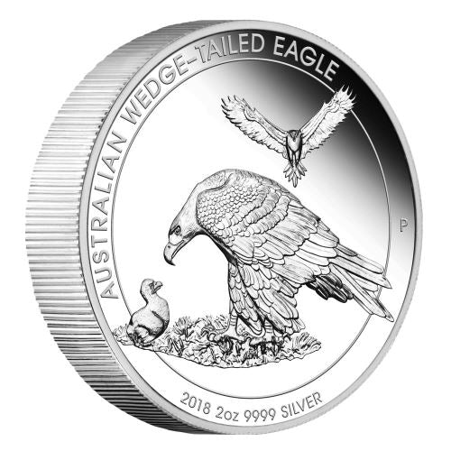 2018 Australian Wedge-Tailed Eagle 2oz Silver Piedfort Proof Coin
